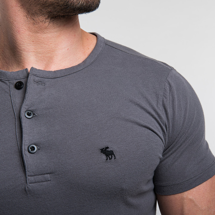 Abercrombie & Fitch férfi póló, szürke, 100% pamut - Image 2