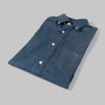Gant férfi hosszú ujjú ing, kék, 100% pamut, fitted - Thumbnail Image 3