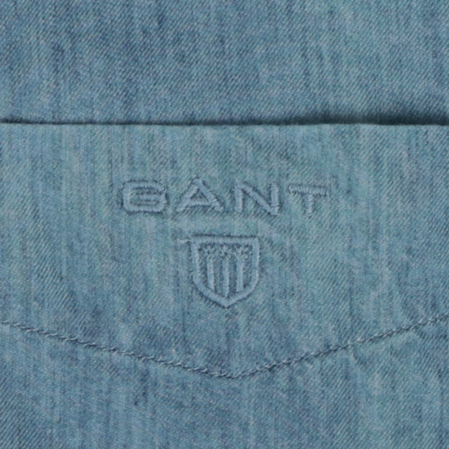 Gant férfi hosszú ujjú ing, kék, 100% pamut, fitted - Image 2