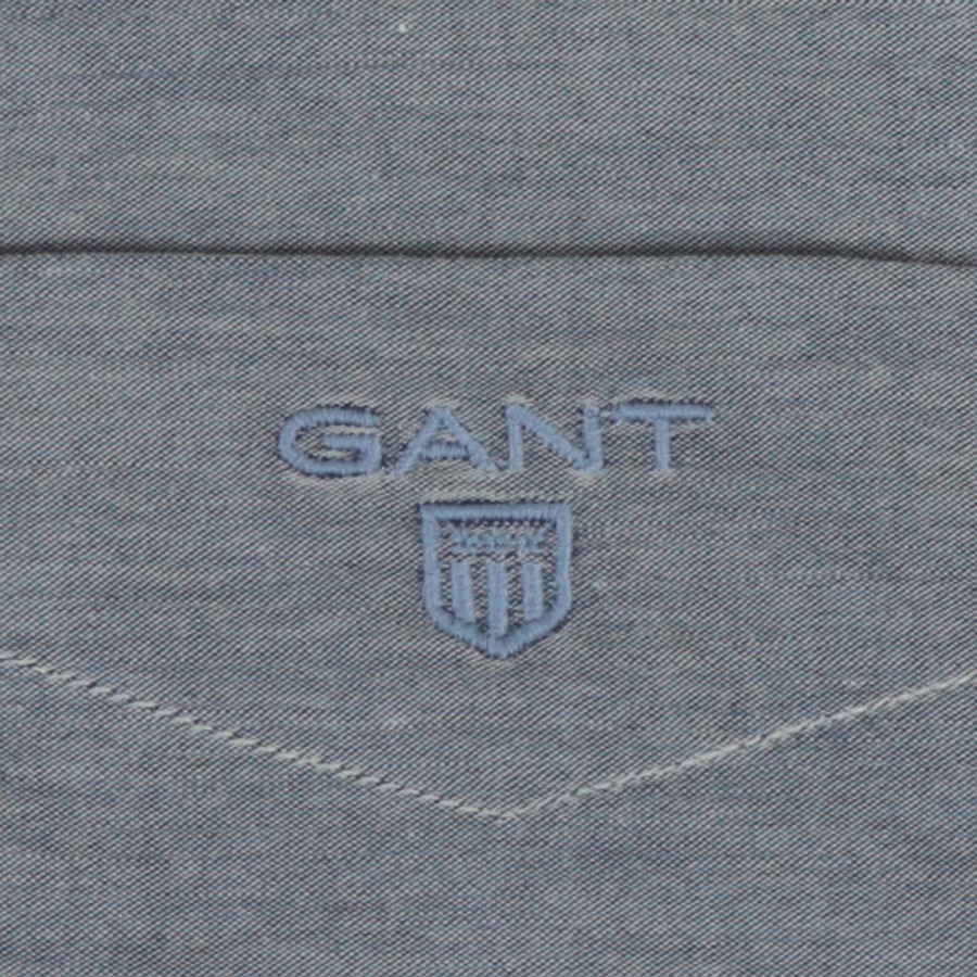 Gant férfi hosszú ujjú ing, szürkéskék, 100% pamut, fitted - Image 3