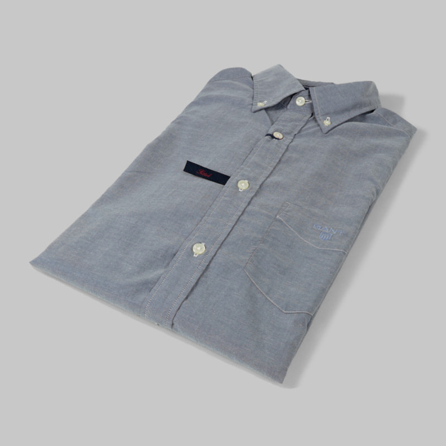 Gant férfi hosszú ujjú ing, szürkéskék, 100% pamut, fitted - Image 4