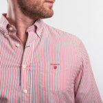 Gant férfi hosszú ujjú ing, piros csíkos, 100% pamut, regular fit - Thumbnail Image 2