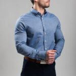 Gant férfi hosszú ujjú ing, világoskék, 100% pamut, extra slim fit - Thumbnail Image 1