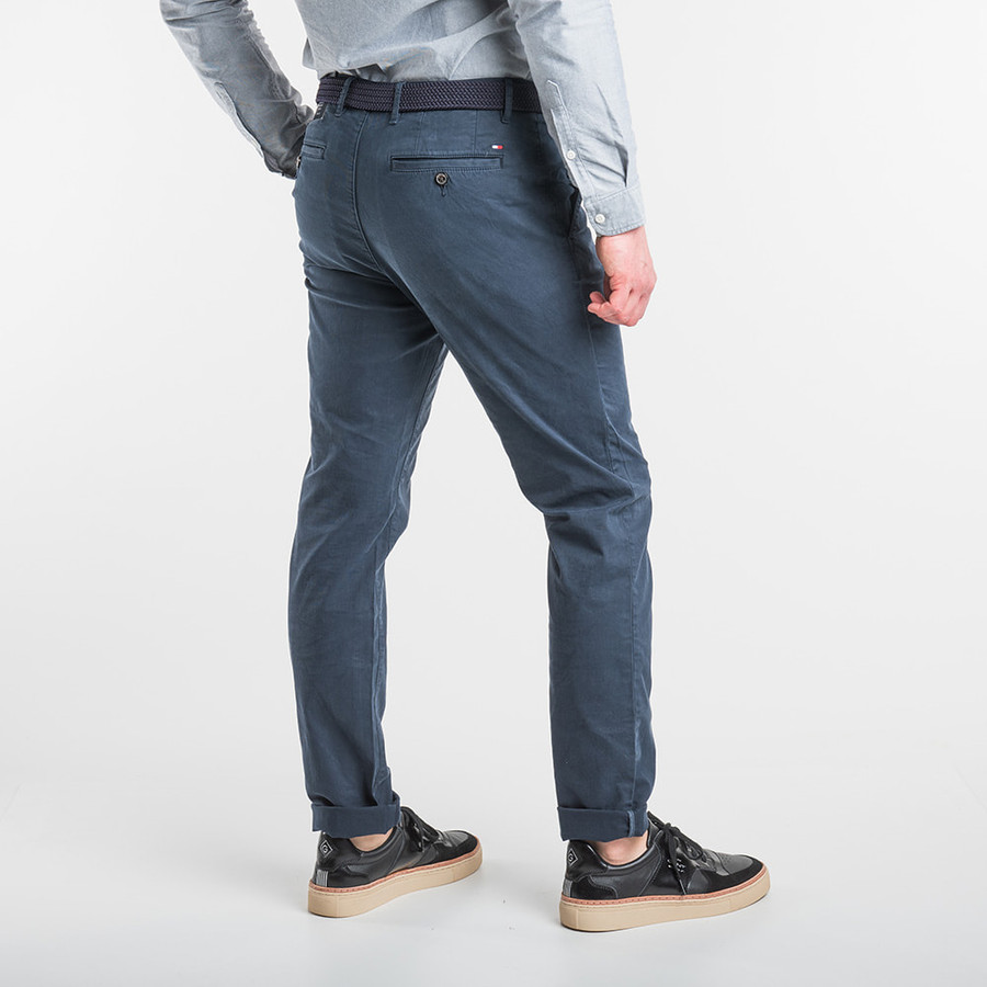 Tommy Hilfiger férfi nadrág, kék, pamut, straight fit, stretch - Image 2