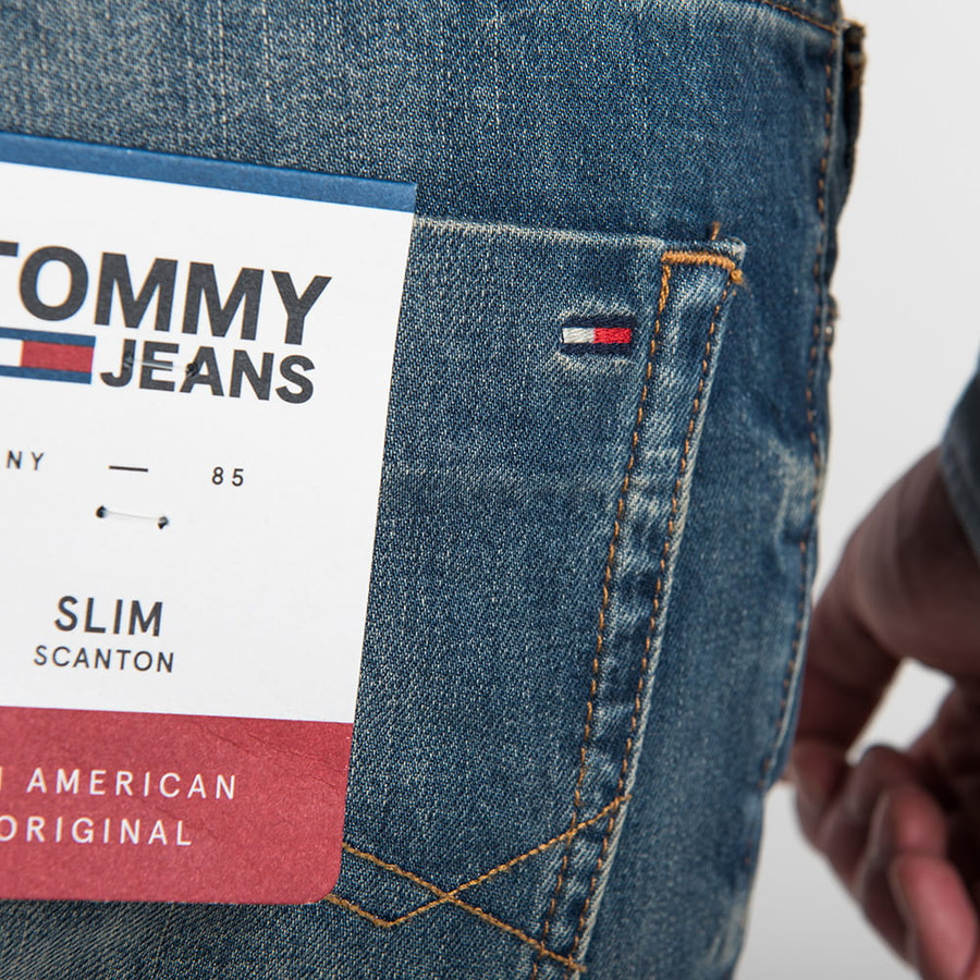 Tommy Hilfiger férfi farmer, kék, 100% pamut - Image 3