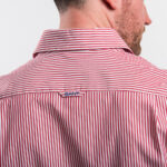 Gant férfi hosszú ujjú ing, piros csíkos, 100% pamut, fitted - Thumbnail Image 2