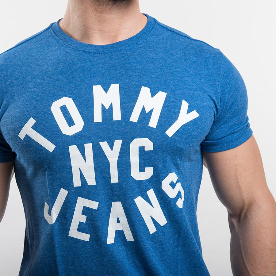 Tommy Hilfiger férfi póló, kék, feliratos - Image 2