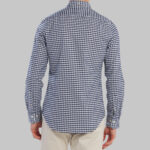 Gant férfi hosszú ujjú ing, sötétkék kockás, 100% pamut, regular - Thumbnail Image 2
