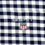 Gant férfi hosszú ujjú ing, sötétkék kockás, 100% pamut, regular - Thumbnail Image 3