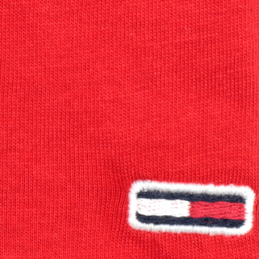 Tommy Hilfiger férfi póló, piros, feliratos, 100% organikus pamut - Image 3