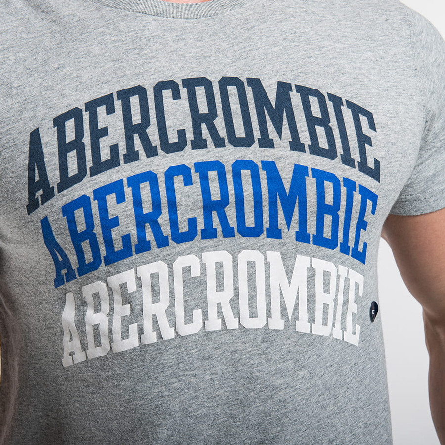 Abercrombie & Fitch férfi póló, világosszürke, 100% pamut - Image 2