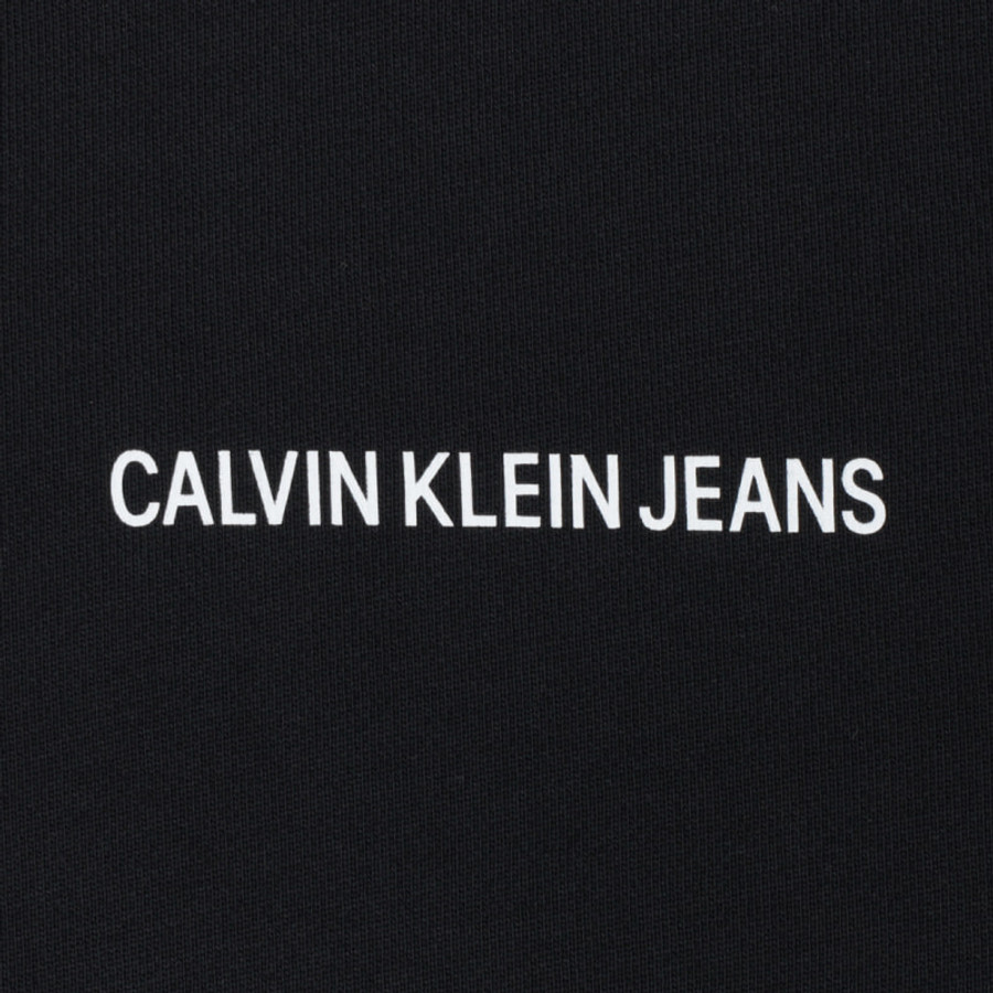 Calvin Klein férfi pulóver, fekete, feliratos, 100% pamut - Image 3
