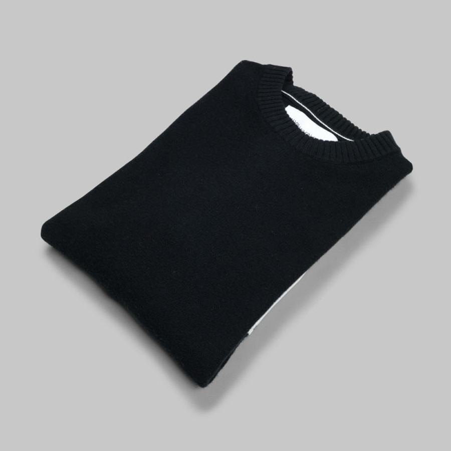 Calvin Klein férfi kötött pulóver, fekete, feliratos - Image 3