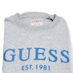 Guess férfi pulóver, világosszürke, feliratos, pamut - Thumbnail Image 2