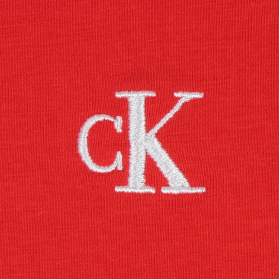 Calvin Klein női v-nyakú póló, piros, pamut - Image 2