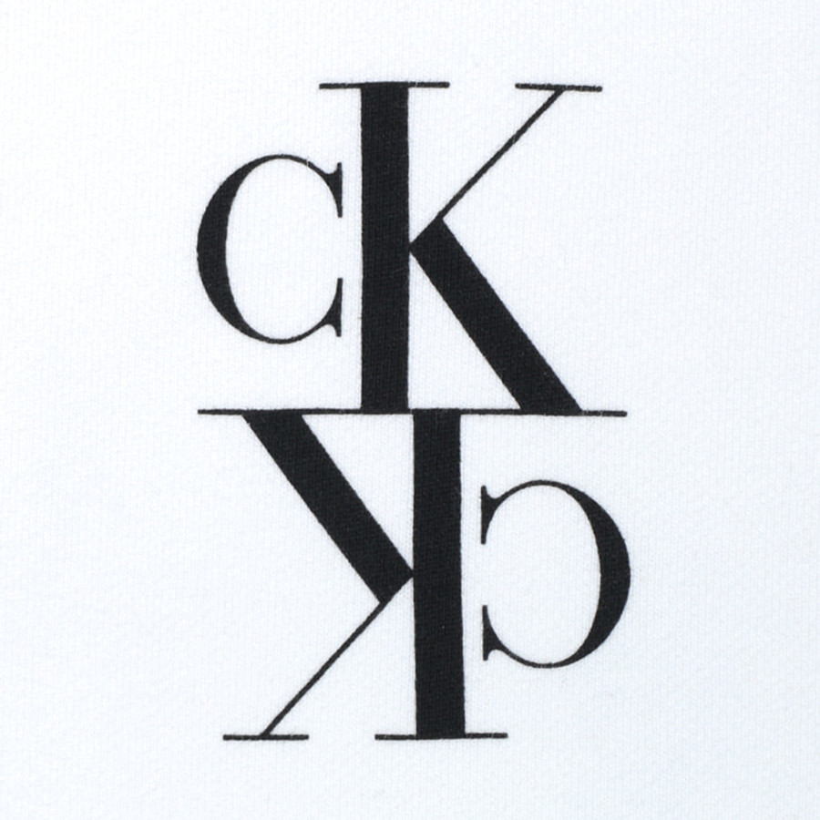 Calvin Klein férfi kapucnis pulóver, fehér, pamut - Image 3