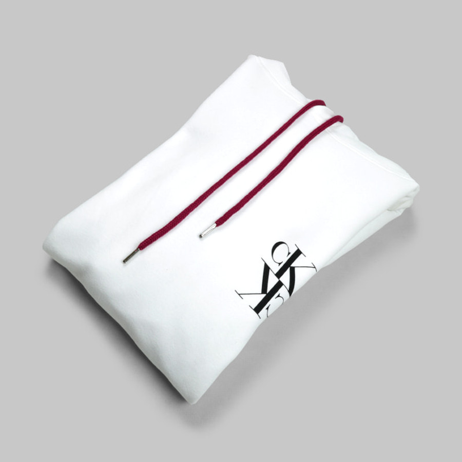 Calvin Klein férfi kapucnis pulóver, fehér, pamut - Image 4