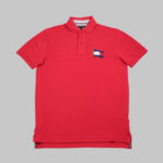 Tommy Hilfiger férfi galléros póló, piros, 100% pamut, regular fit - Thumbnail Image 1