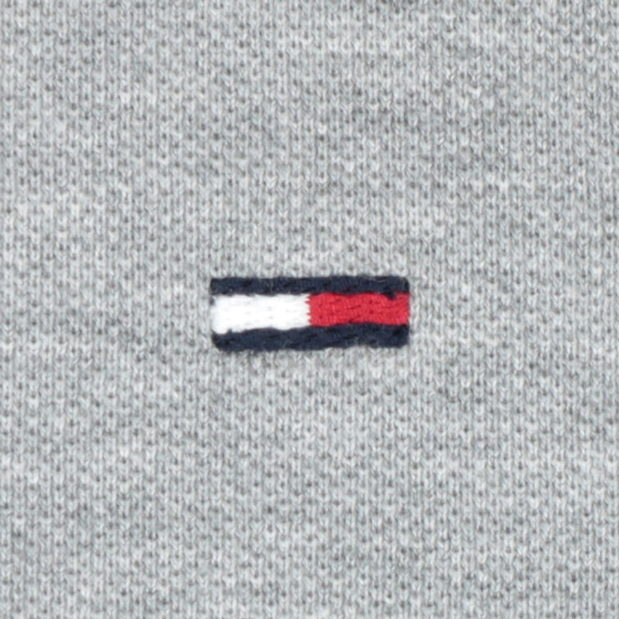 Tommy Hilfiger férfi galléros póló, világosszürke, 100% organikus pamut - Image 2