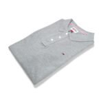 Tommy Hilfiger férfi galléros póló, világosszürke, 100% organikus pamut - Thumbnail Image 3