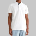 Tommy Hilfiger férfi galléros póló, fehér, pamut - Thumbnail Image 1