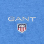 Gant férfi galléros pulóver, világoskék, 100% pamut - Thumbnail Image 2
