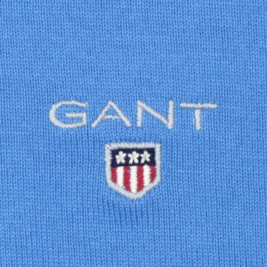 Gant férfi galléros pulóver, világoskék, 100% pamut - Image 2