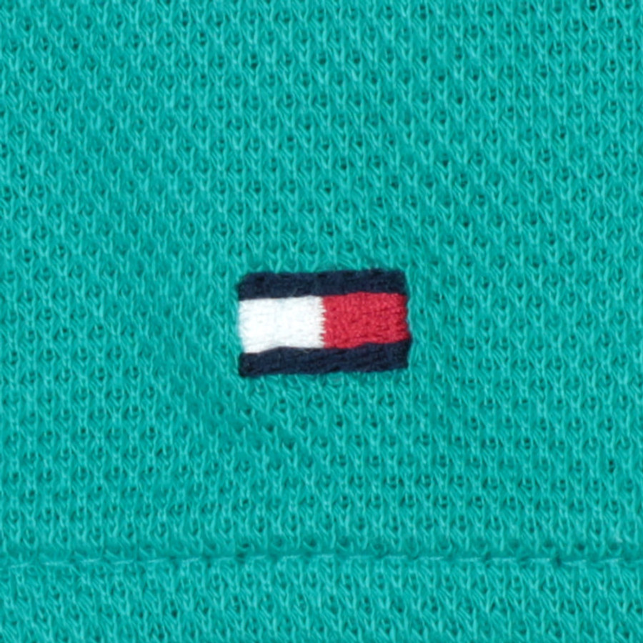 Tommy Hilfiger férfi galléros póló, türkiz, 100% pamut - Image 3