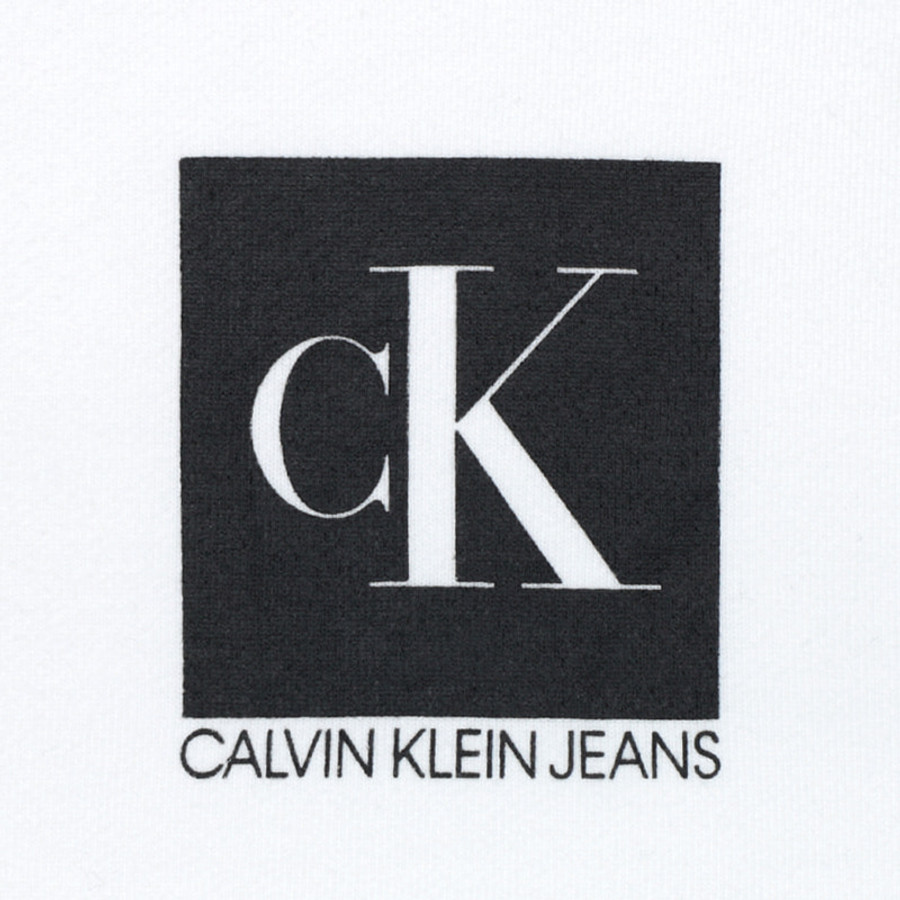 Calvin Klein férfi kapucnis pulóver, fehér, 100% pamut - Image 3