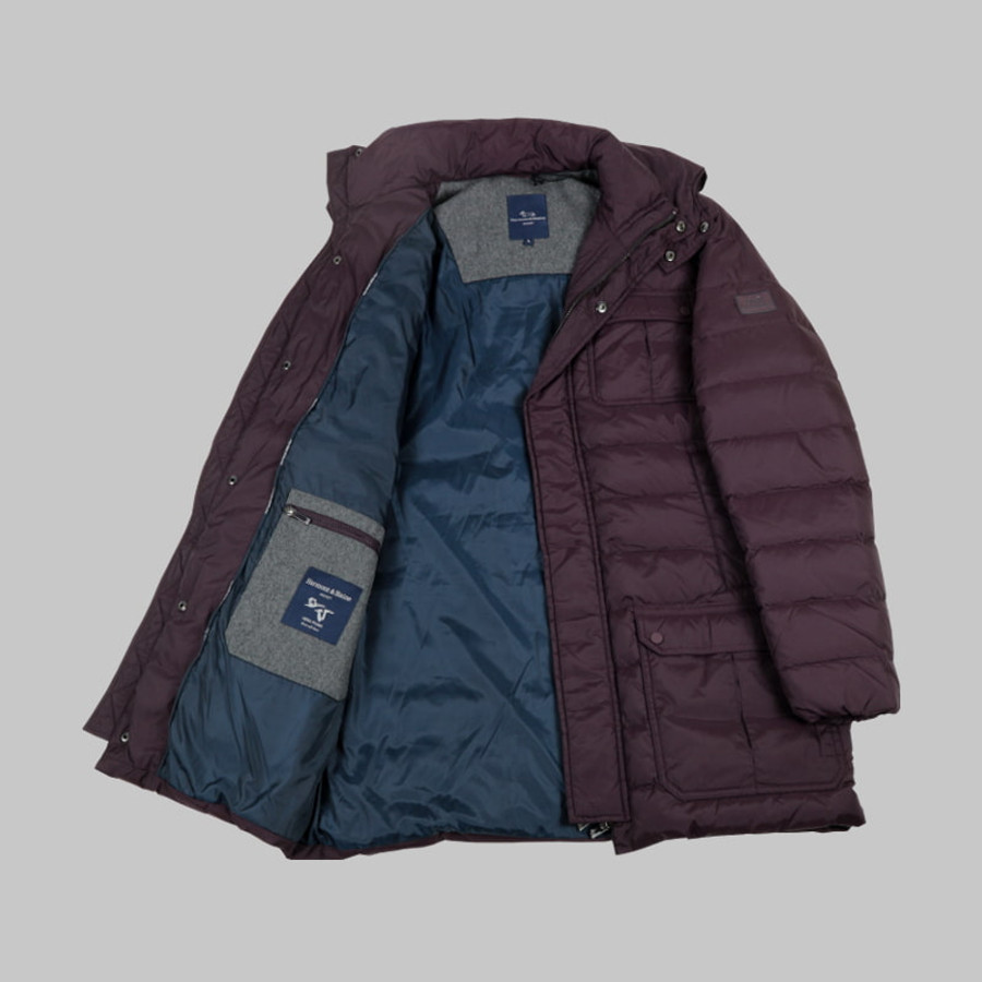 Harmont & Blaine férfi kabát, bordó, tollal bélelt - Image 3