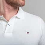 Gant férfi galléros póló, fehér, 100% pamut, regular fit - Thumbnail Image 2