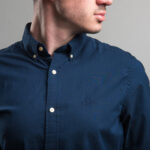 Gant férfi hosszú ujjú ing, kék, tech prep, slim fit - Thumbnail Image 2