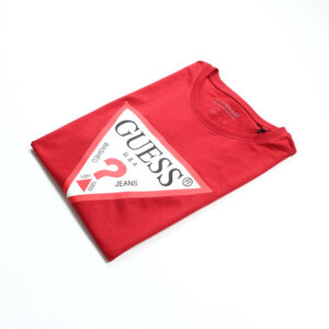 Guess férfi póló, piros, feliratos, 100% pamut, slim fit