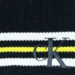 Calvin Klein férfi galléros póló, fekete-sárga csíkos, pamut, slim fit - Thumbnail Image 2