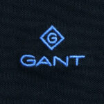 Gant férfi galléros póló, fekete, pamut - Thumbnail Image 3