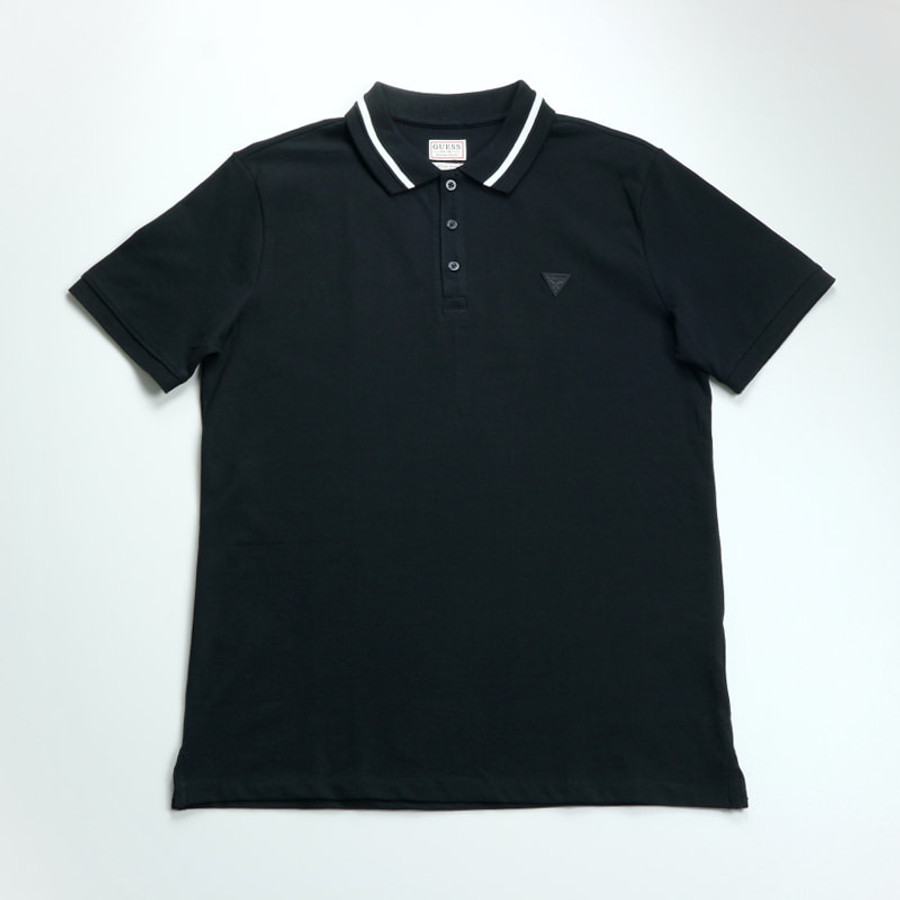 Guess férfi galléros póló, pamut, slim fit - Image 3