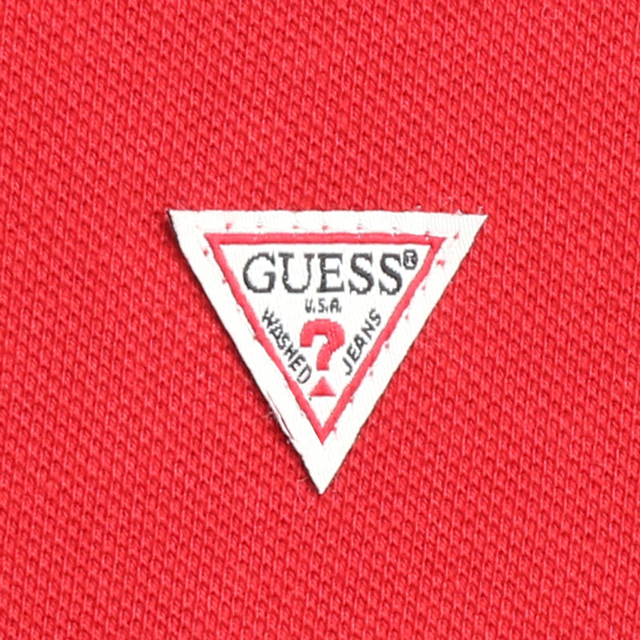 Guess férfi galléros póló, piros, pamut, slim fit - Image 2