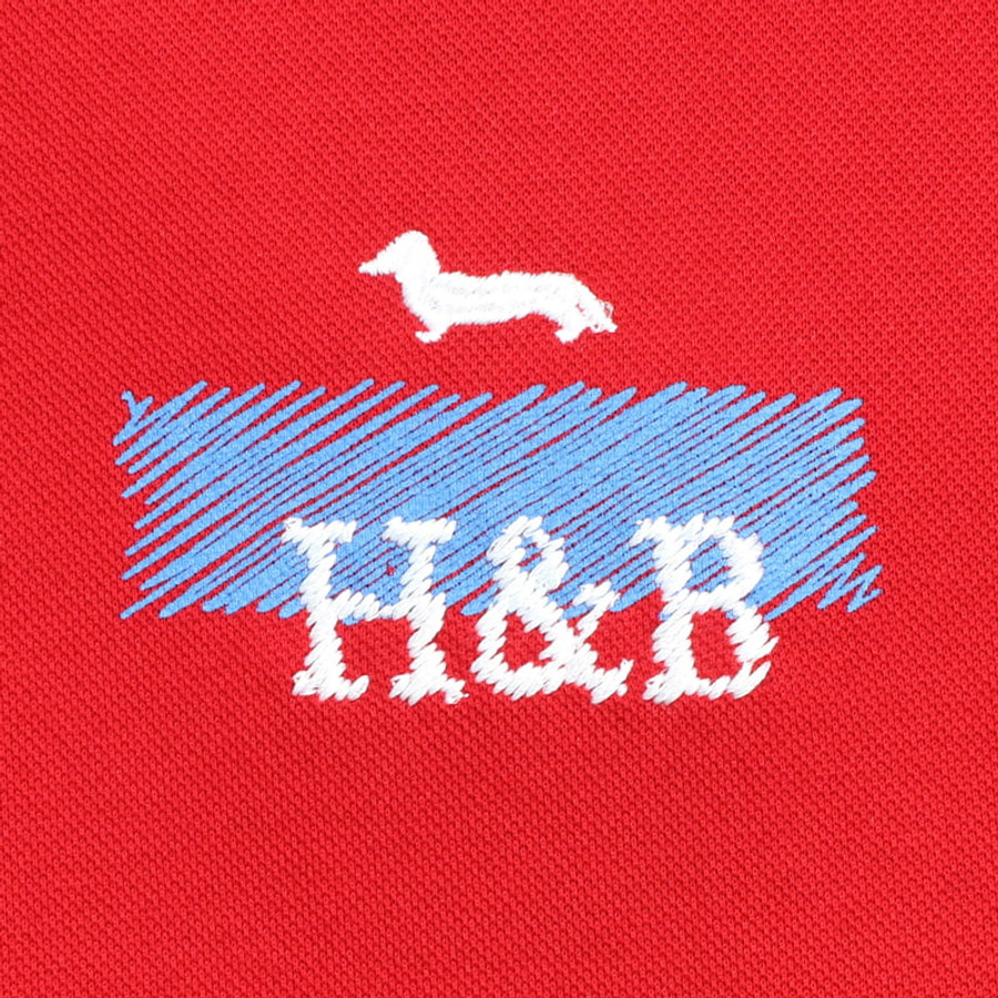 Harmont & Blaine férfi galléros póló, piros, 100% pamut, regular fit - Image 2