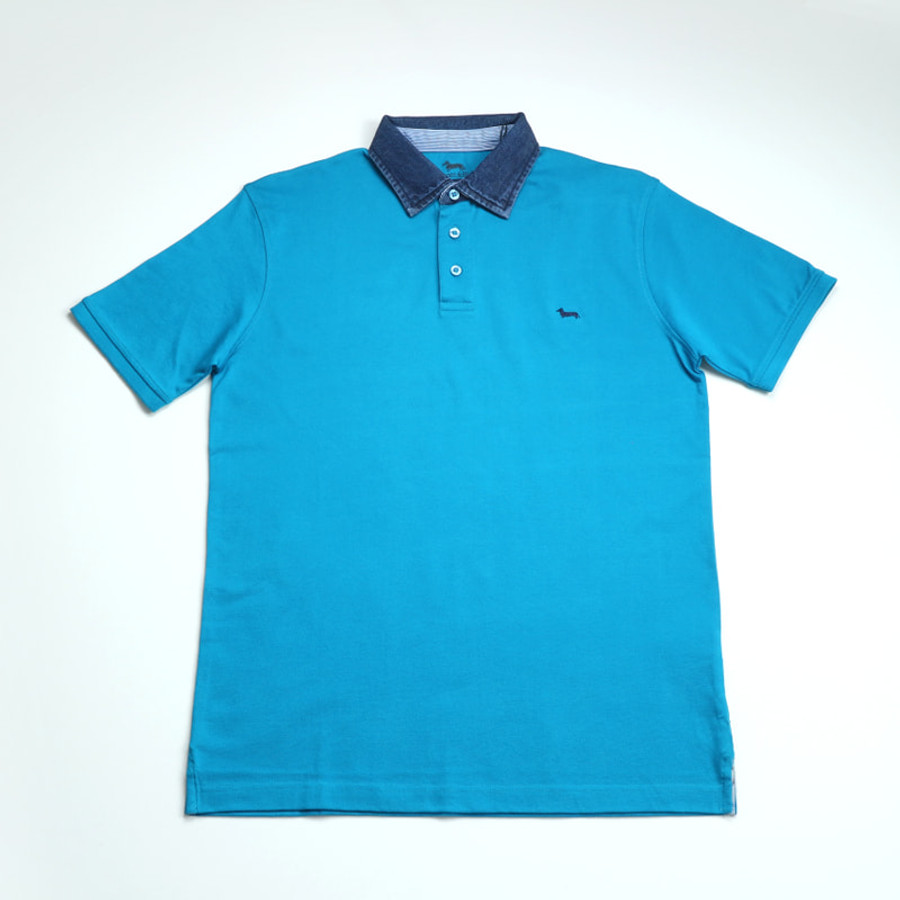 Harmont & Blaine férfi galléros póló, világoskék, 100% pamut, regular fit - Image 3