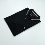 Harmont & Blaine férfi galléros póló, fekete, 100% pamut, narrow fit - Thumbnail Image 1
