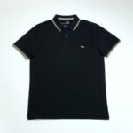 Harmont & Blaine férfi galléros póló, fekete, 100% pamut, narrow fit - Thumbnail Image 3