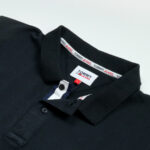 Tommy Hilfiger férfi galléros póló, fekete, pamut - Thumbnail Image 2