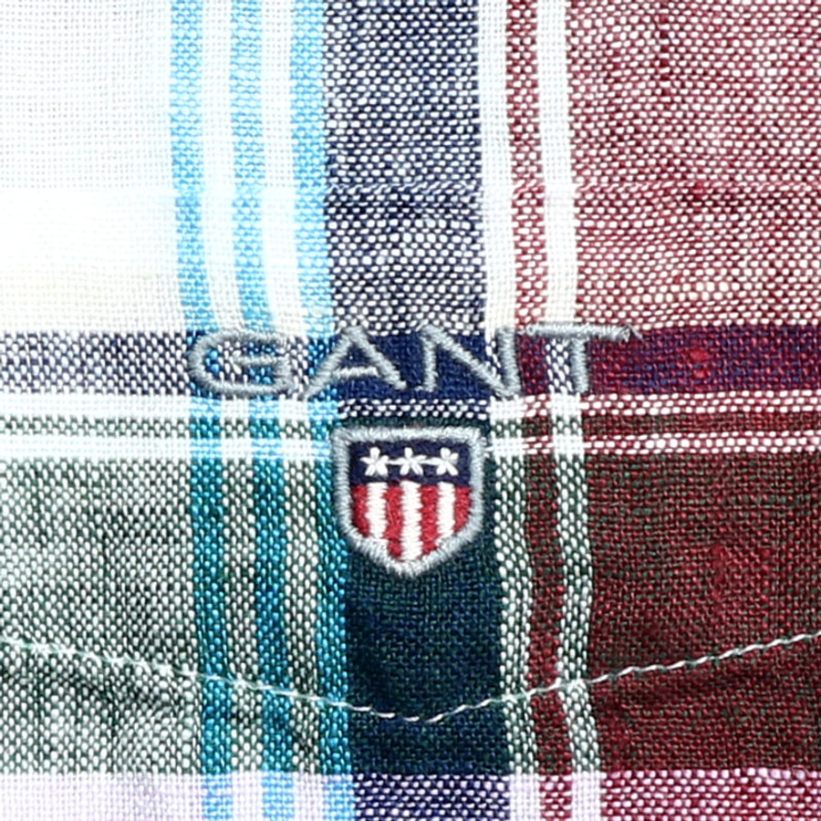 Gant férfi hosszú ujjú ing, színes kockás, 100% len, regular fit - Image 2