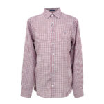 Gant férfi hosszú ujjú ing, bordó kockás, slim fit - Thumbnail Image 1