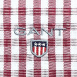 Gant férfi hosszú ujjú ing, bordó kockás, slim fit - Thumbnail Image 2