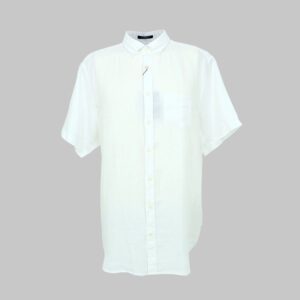 Gant férfi rövid ujjú ing, fehér, 100% len, regular fit