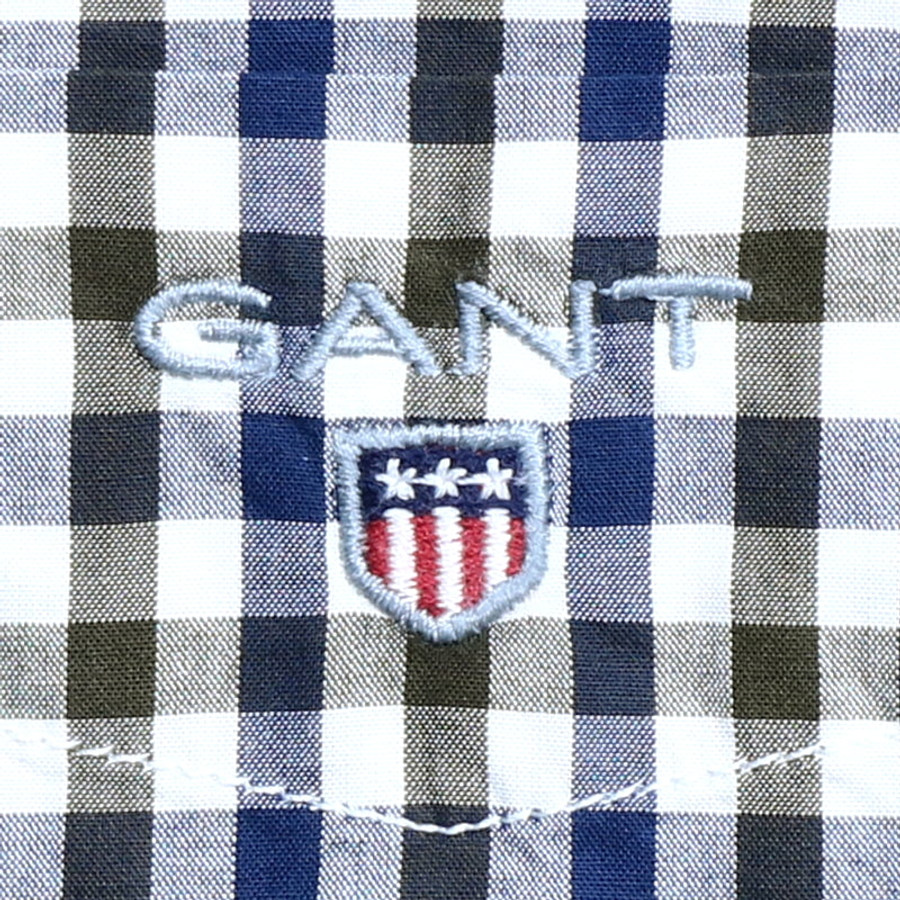 Gant férfi hosszú ujjú ing, kék-zöld kockás, 100% pamut, regular fit - Image 2
