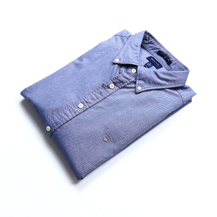 Gant férfi hosszú ujjú ing, világoskék, 100% pamut, slim fit - Image 3