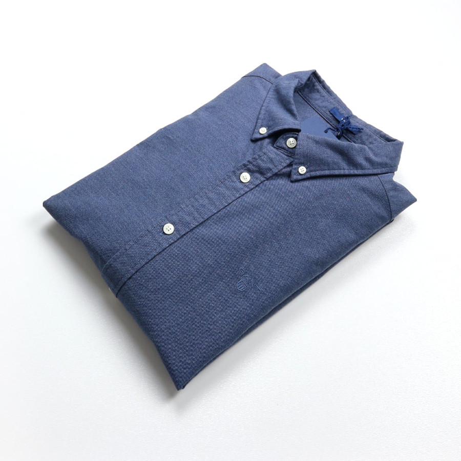 Gant férfi hosszú ujjú ing, sötétkék, 100% pamut, slim fit - Image 3