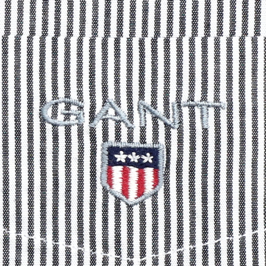 Gant férfi hosszú ujjú ing, fekete csíkos, 100% pamut, regular fit - Image 2